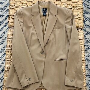 INC Womens Petite Beige Blazer